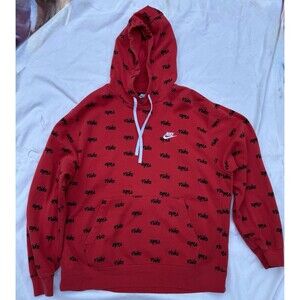 Nike Mens Red Pullover Hoodies Size XL TG
